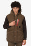 Moncler Khaki Green Quilted Vest With Hood Size 1 Mens