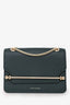 Strathberry Green Leather Mini Shoulder Bag