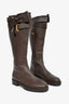 Valentino Brown Leather Knee High Bow Detail Valentino Boots Size 37