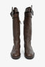 Valentino Brown Leather Knee High Bow Detail Valentino Boots Size 37