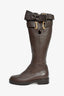 Valentino Brown Leather Knee High Bow Detail Valentino Boots Size 37