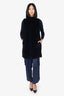 Vintage Navy Dyed Sheared Mink Vest Estimated Size M