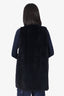 Vintage Navy Dyed Sheared Mink Vest Estimated Size M