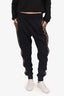Fendi Black/Brown Zucca Side Track Pants Size 42