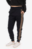 Fendi Black/Brown Zucca Side Track Pants Size 42