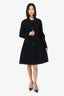 Georgio Armani Black Wool Evening Coat Size 44