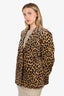 Frame Cheetah Print Velvet Blazer Size 8