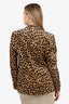 Frame Cheetah Print Velvet Blazer Size 8