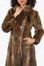 Vintage Brown Fur Coat Estimated Size S