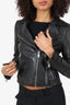All Saints Black Leather Biker Jacket Size 4
