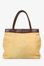 Pre-Loved Chanel™ 1997-99 Beige/Brown Straw/Leather 'CC' Tote