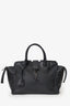 Saint Laurent Black Embossed Trim Leather Downtown Baby Cabas Bag with Strap