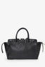 Saint Laurent Black Embossed Trim Leather Downtown Baby Cabas Bag with Strap