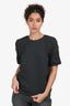 The Row Grey 'Gaspar' Scuba Short Sleeve Top Size S