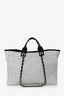 Pre-Loved Chanel™ Grey/Black Tweed/Leather 31 Rue Cambon Medium Deauville Tote Bag