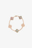 Van Cleef & Arpels 2022 18K Rose Gold/Diamond/Mother of Pearl 5 Motif Bracelet