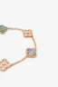 Van Cleef & Arpels 2022 18K Rose Gold/Diamond/Mother of Pearl 5 Motif Bracelet