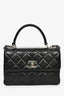 Pre-Loved Chanel™ 2017 Black Lambskin Leather Trendy Top Handle Bag