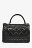 Pre-Loved Chanel™ 2017 Black Lambskin Leather Trendy Top Handle Bag