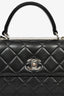 Pre-Loved Chanel™ 2017 Black Lambskin Leather Trendy Top Handle Bag