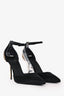 Burberry Black Satin Bead Embellished Heels Size 37
