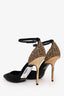 Burberry Black Satin Bead Embellished Heels Size 37