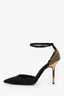 Burberry Black Satin Bead Embellished Heels Size 37