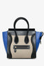 Celine Black/Blue/Taupe Leather Micro Luggage Bag