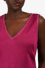 St. John Magenta Glitter Sequined Sleeveless Dress Size 14