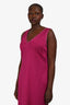 St. John Magenta Glitter Sequined Sleeveless Dress Size 14