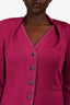 St. John Magenta Glitter Sequined Jacket Size 10