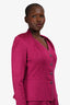St. John Magenta Glitter Sequined Jacket Size 10