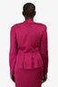 St. John Magenta Glitter Sequined Jacket Size 10