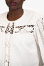 Isabel Marant Etoile White Cotton Crochet Top Size 44