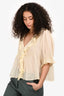 DÔEN Butter Yellow Cotton 'Henri' Top Size M