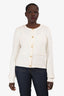 Rag & Bone White Cotton Gold Button Cardigan Size L