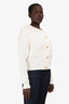Rag & Bone White Cotton Gold Button Cardigan Size L