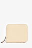 Hermès 2019 White Leather 'Silk In' Compact Wallet