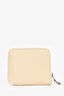 Hermès 2019 White Leather 'Silk In' Compact Wallet