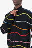 Marni Black/Multicolour Striped Zip-up Sweater With Wide Leg Pants Set Size 54 Mens