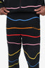 Marni Black/Multicolour Striped Zip-up Sweater With Wide Leg Pants Set Size 54 Mens