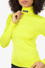Balenciaga Yellow Ribbed Tech Turtleneck Sweater Size S