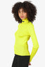 Balenciaga Yellow Ribbed Tech Turtleneck Sweater Size S
