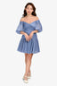 Zimmermann Blue Pleated Chiffon Mini Dress Size 0