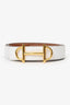 Hermés Gold/Blanc Epsom/Swift Reservable Gamma Belt 24MM