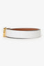 Hermés Gold/Blanc Epsom/Swift Reservable Gamma Belt 24MM