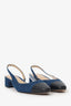 Veronica Beard Cecile Denim Cap-Toe Slingback Size 7.5