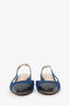 Veronica Beard Cecile Denim Cap-Toe Slingback Size 7.5