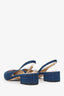 Veronica Beard Cecile Denim Cap-Toe Slingback Size 7.5