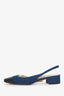 Veronica Beard Cecile Denim Cap-Toe Slingback Size 7.5